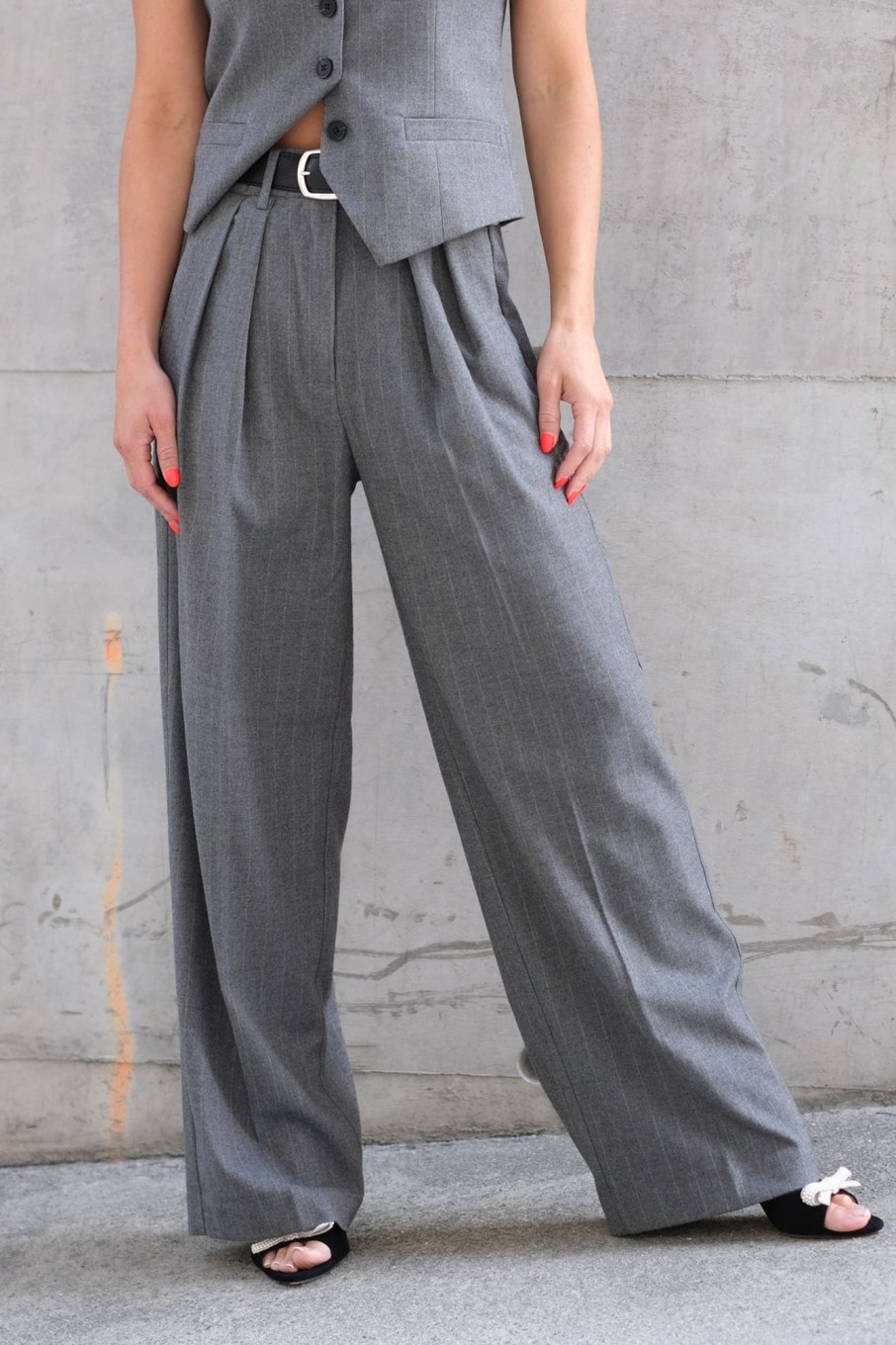 Klaer Second Female Bukser | Holsye Trousers Grey Melange