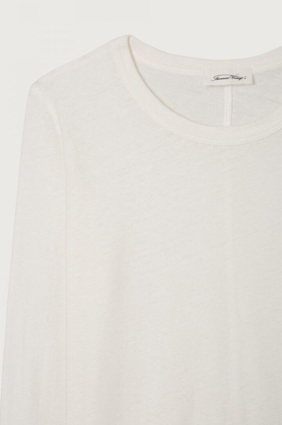 Klaer American Vintage Topper | Gamipy Longsleeve O-Neck Blanc