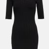 Klaer Ganni Korte Kjoler | Melange Cut Out Mini Dress Black