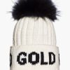 Tilbehor Goldbergh | Hodd Beanie Real Pom White