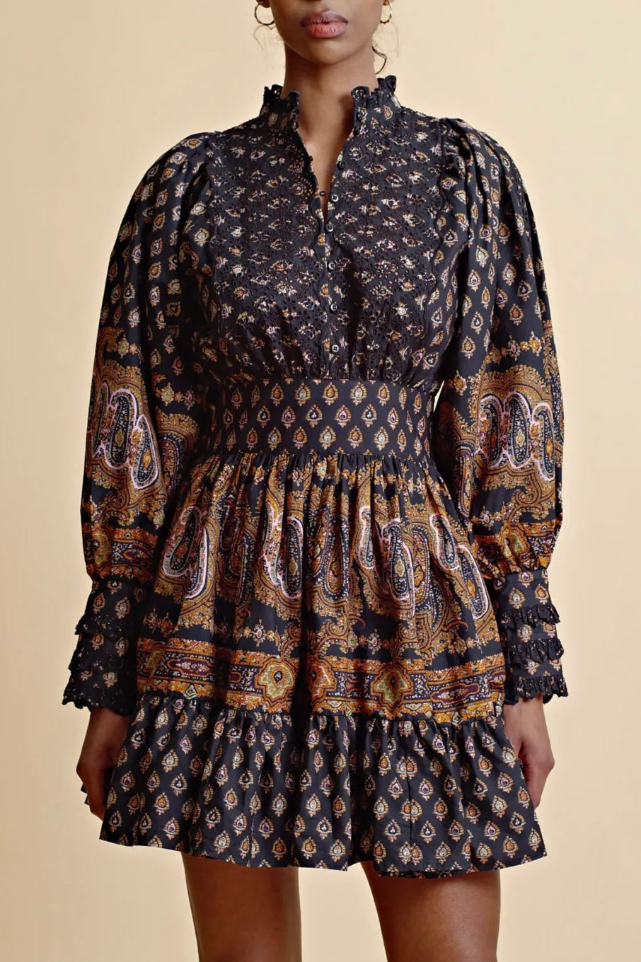 Klaer By Timo Festkjoler | Decorated Poplin Mini Dress Paisley