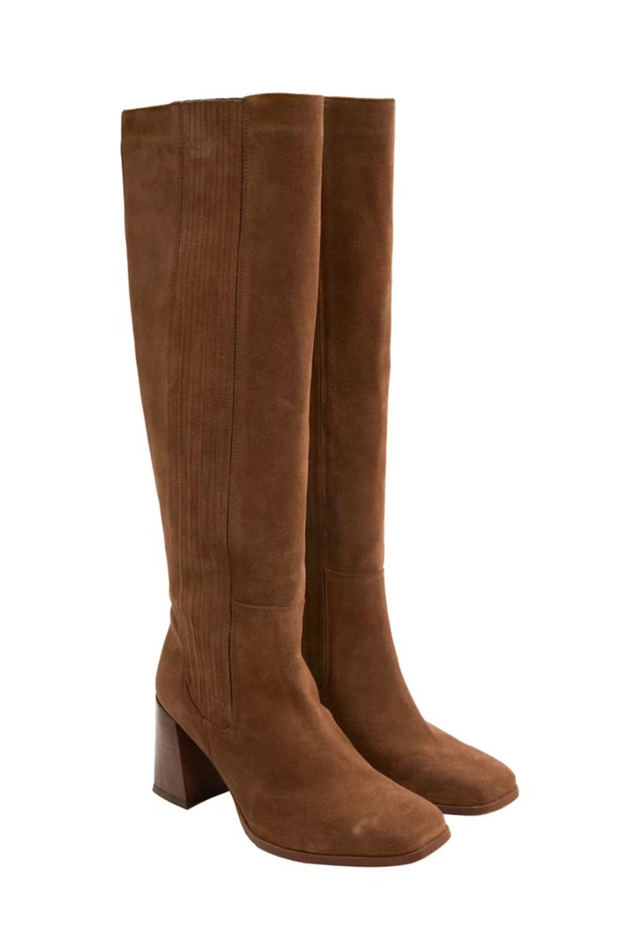 Sko Camilla Pihl | Siwa Suede Knee Boots Dark Camel