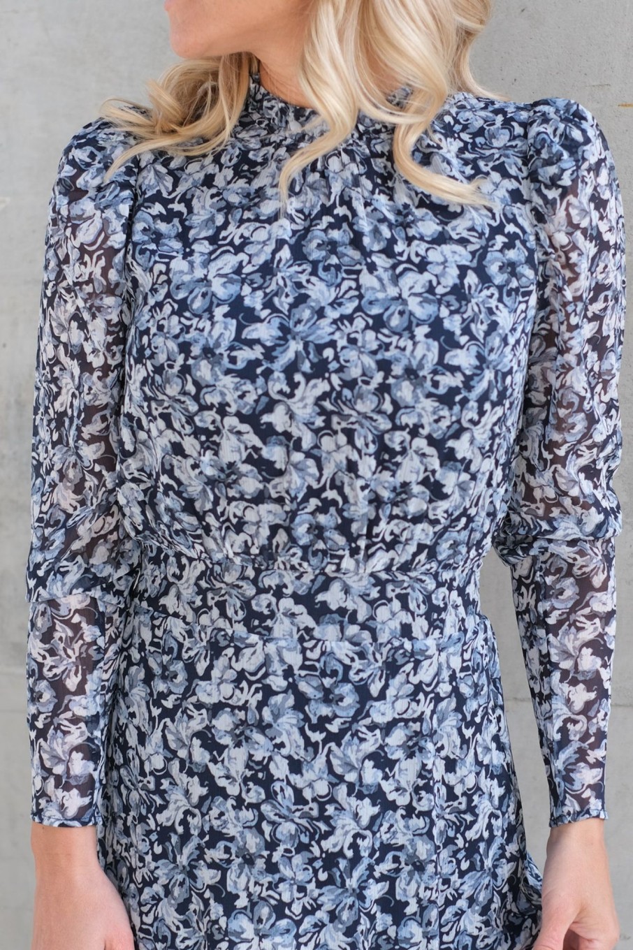 Klaer Camilla Pihl Kjoler Til Bryllup | Nora Long Dress Blue Dawn Print