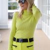 Klaer Goldbergh Skiklaer | Mira Long Sleeve Knit Sweater Lime