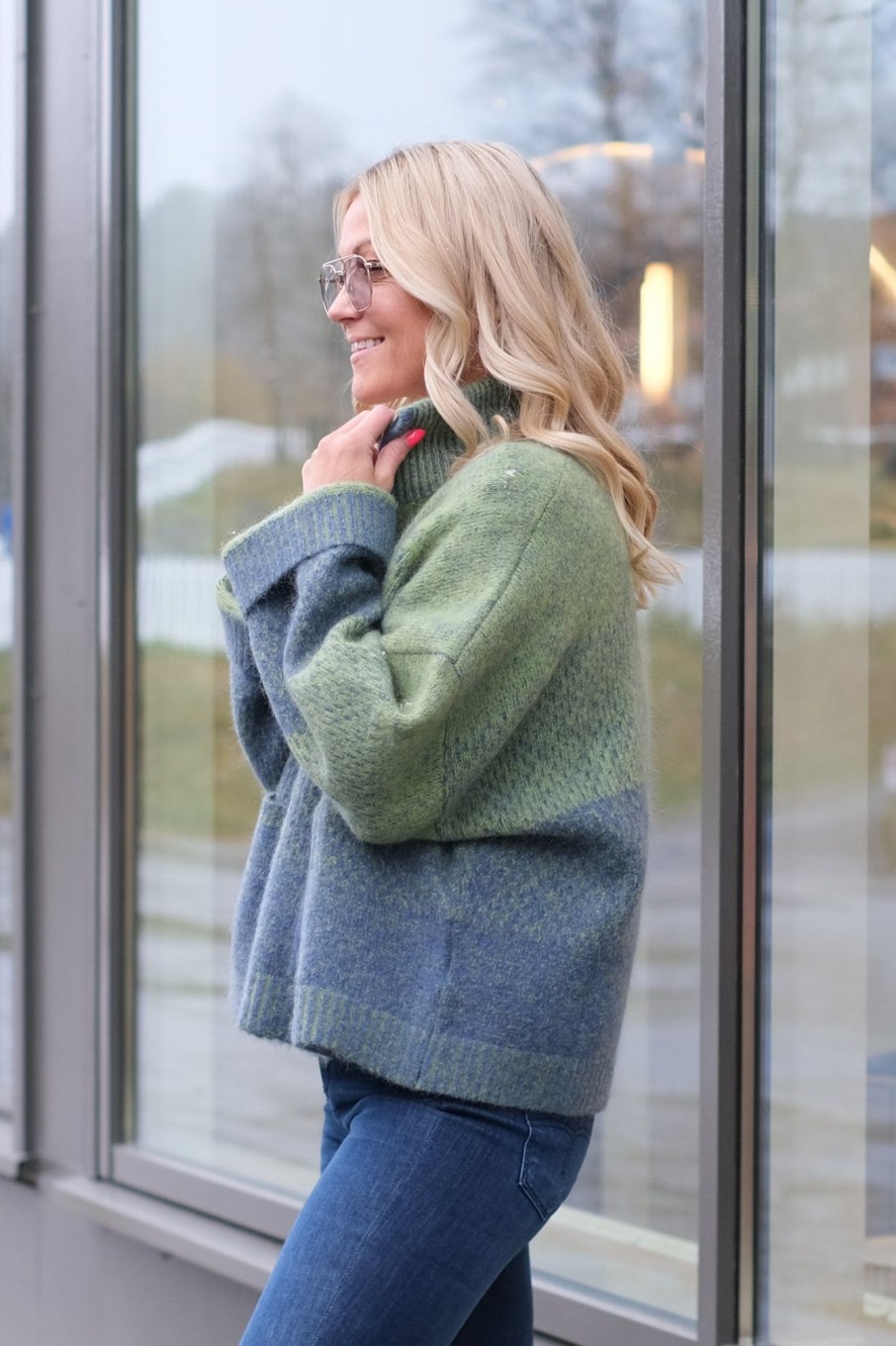 Klaer Holzweiler Cardigans | Tine Knit Cardigan Blue Mix