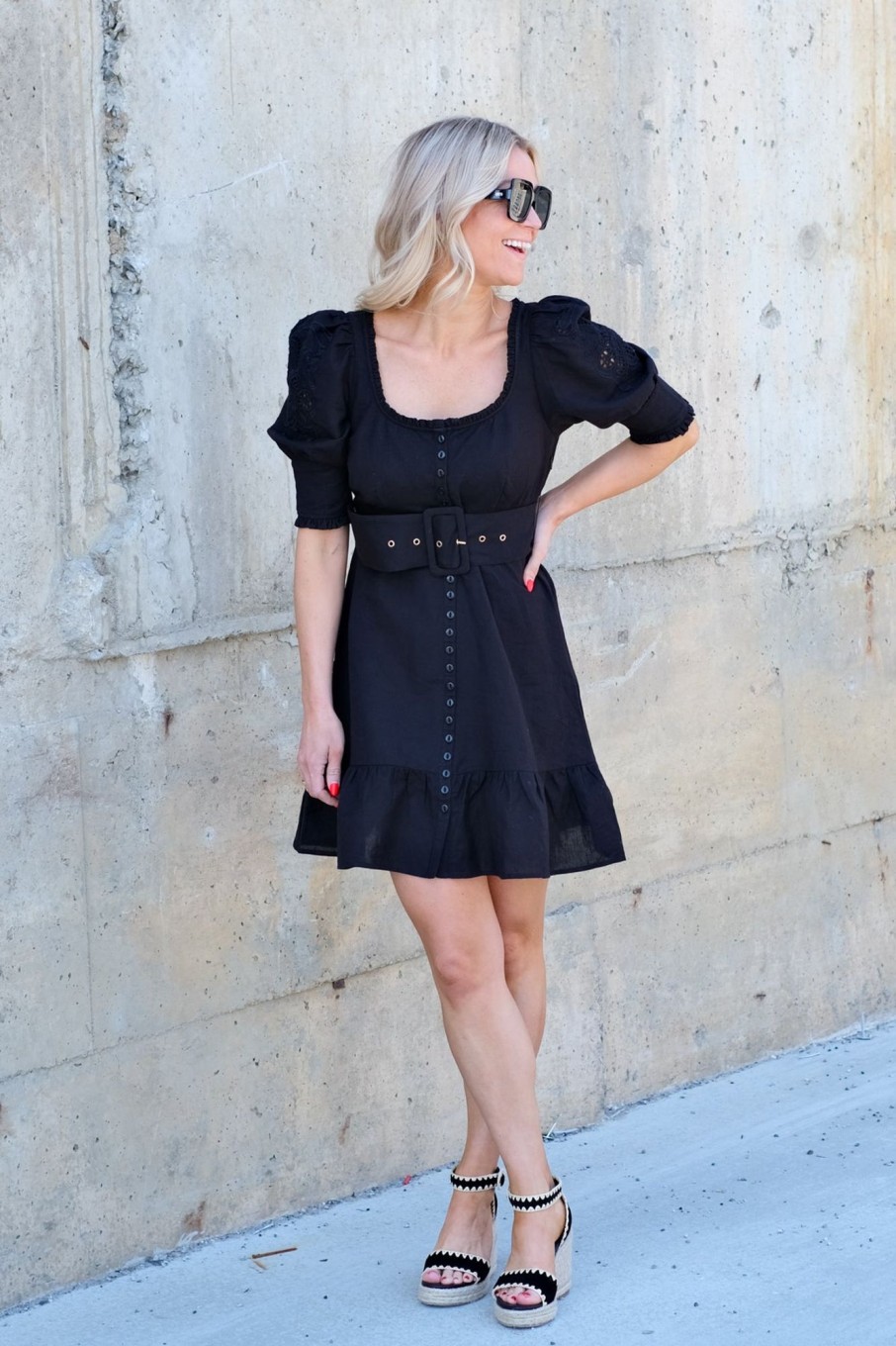 Klaer By Timo Festkjoler | Linen Mini Dress Black