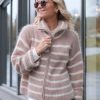 Klaer Arnie Says Cardigans | Jones Stripe Cardigan Beige Combo