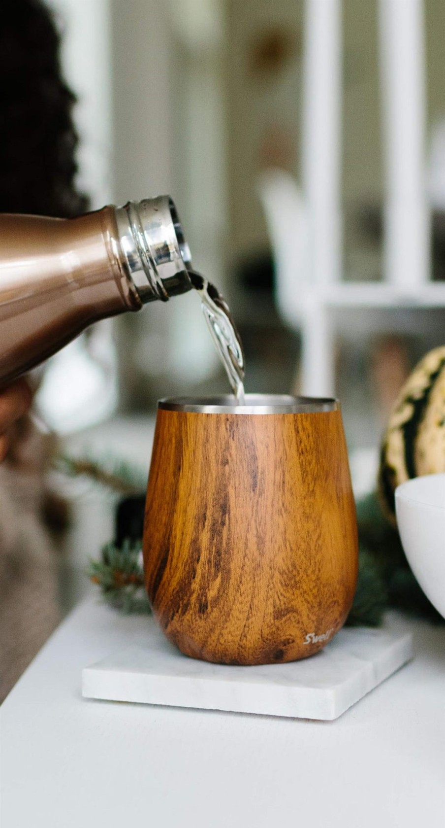 Tilbehor Swell | Teakwood Wine Tumbler 260Ml