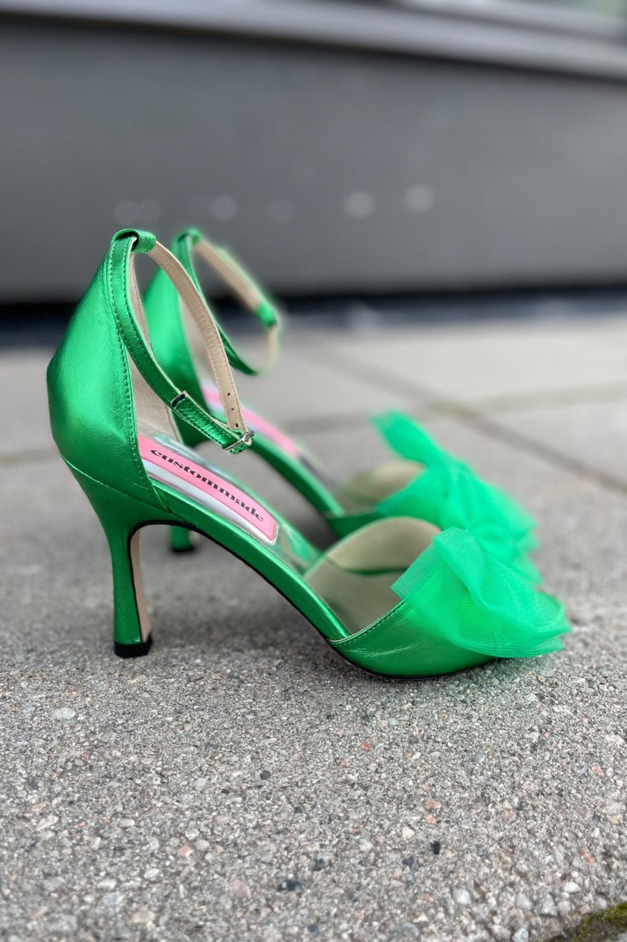 Sko Custommade | Ashley Metallic Bow Metallic Green