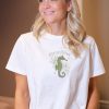 Klaer Ganni Topper | Basic Jersey Green Seahorse Relaxed T-Shirt Bright White