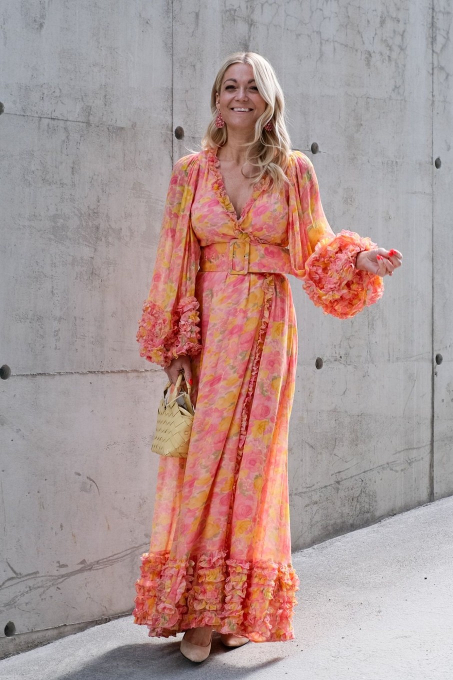 Klaer By Timo Maxikjoler | Chiffon Wrap Dress Sunrise