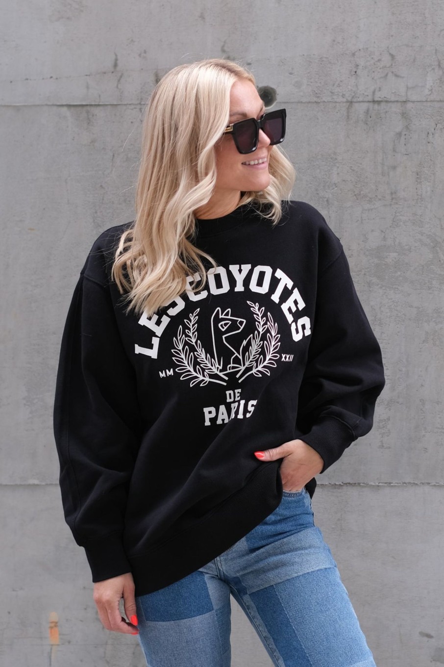 Klaer Les Coyotes De Paris Gensere | Mascotte Logo Sweatshirt Black