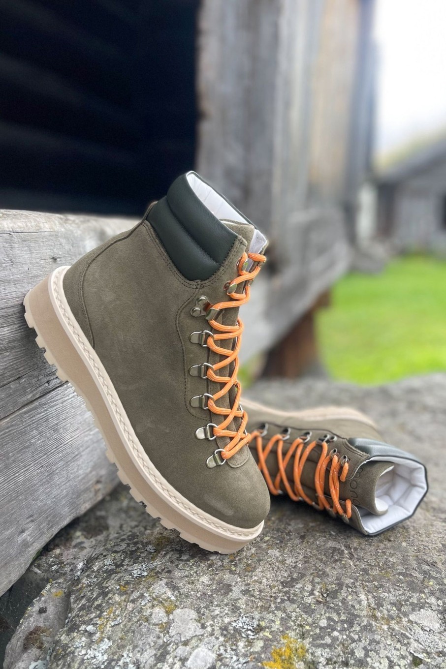 Sko Mono | Hiking Suede Military