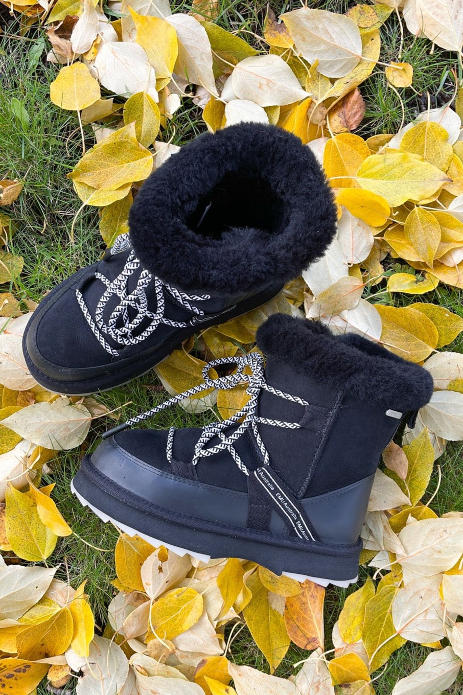 Sko Emu Australia | Blurred Boots Black