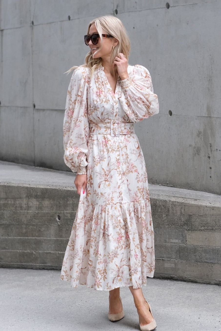 Klaer By Timo Kjoler Til Bryllup | Bohemian Midi Dress Flower Branches