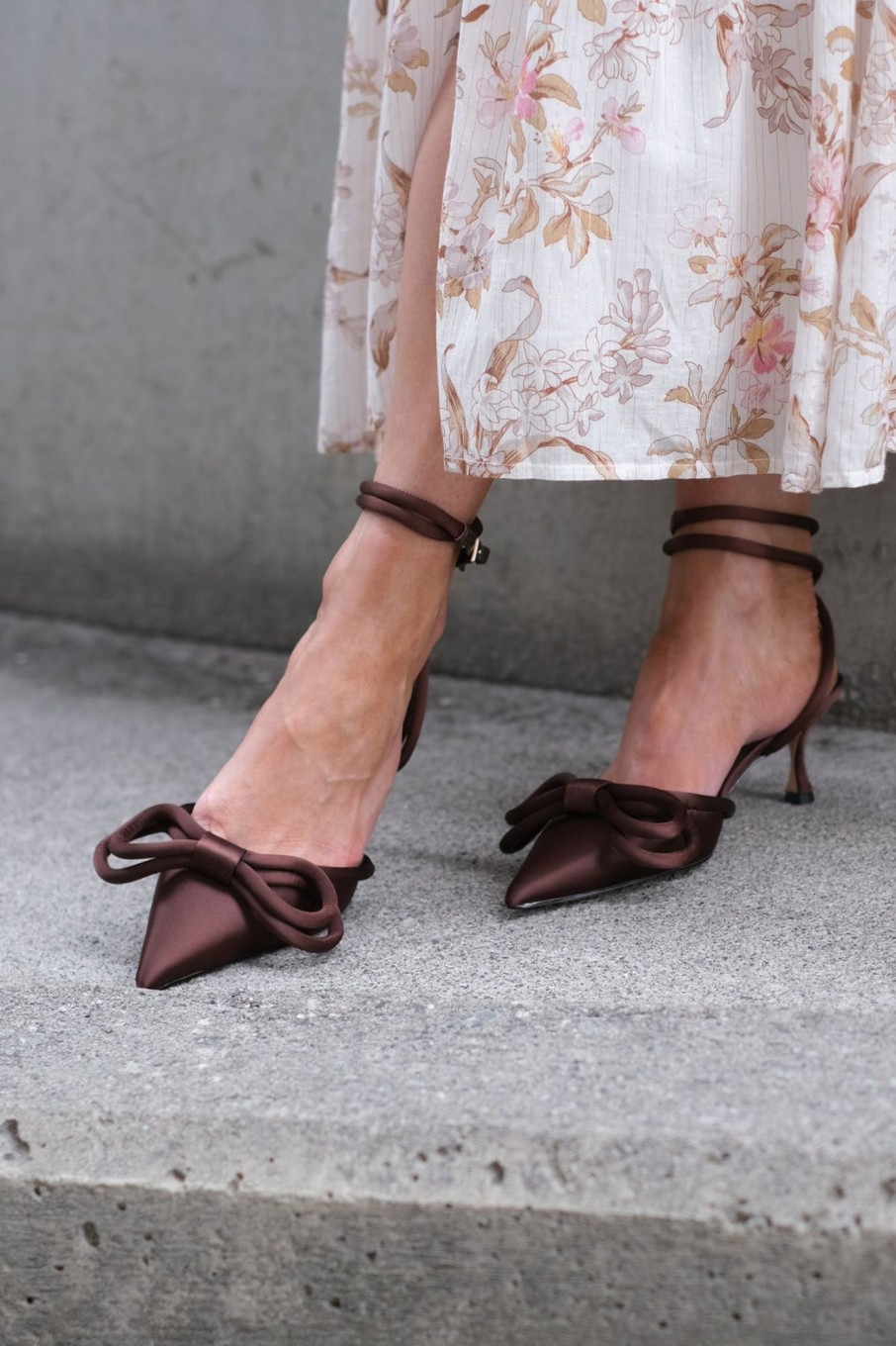 Sko Alias Mae | Zena Heels Choc Satin