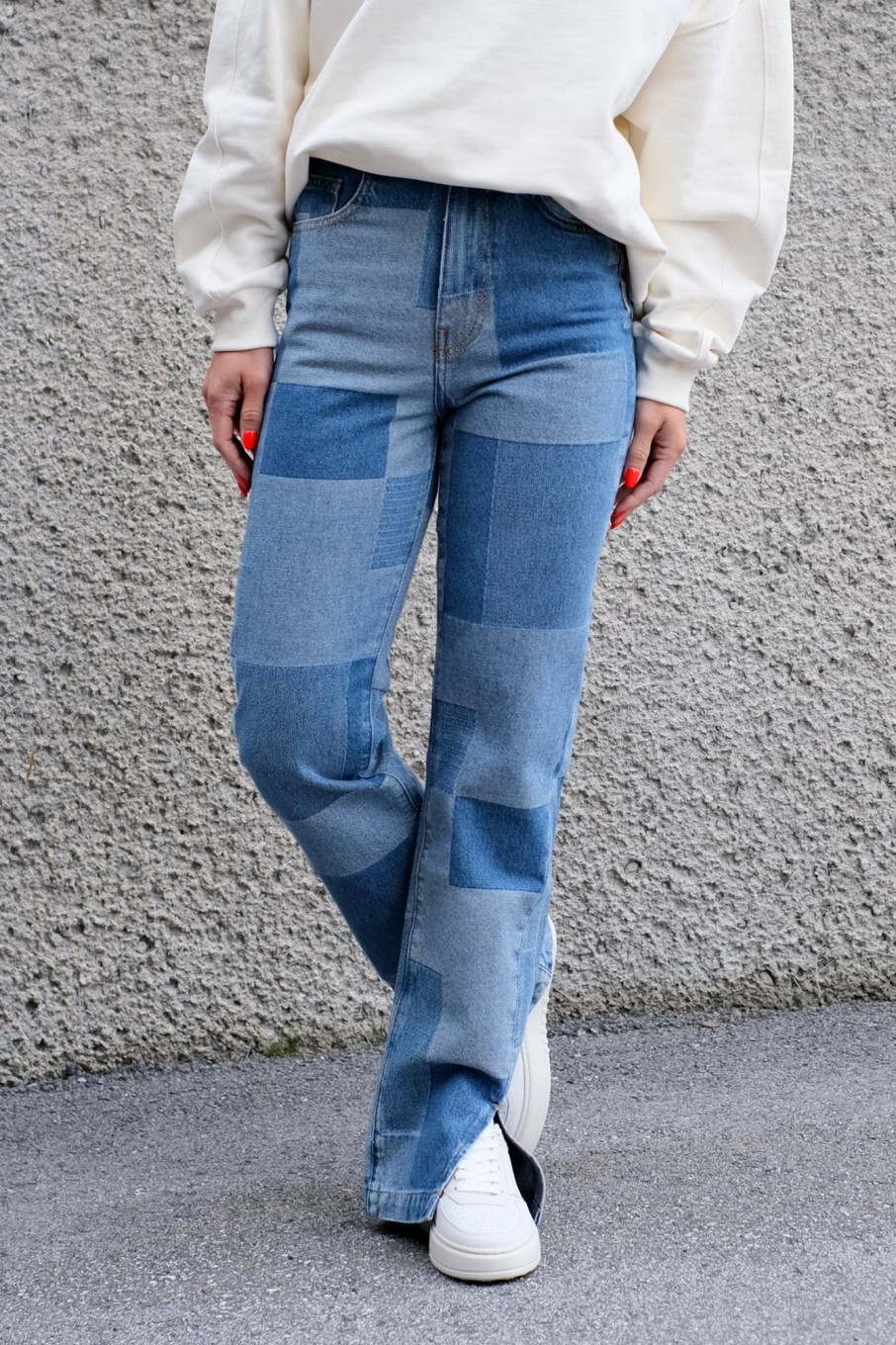 Klaer Les Coyotes De Paris Jeans | Flare Patchwork Denim Pants