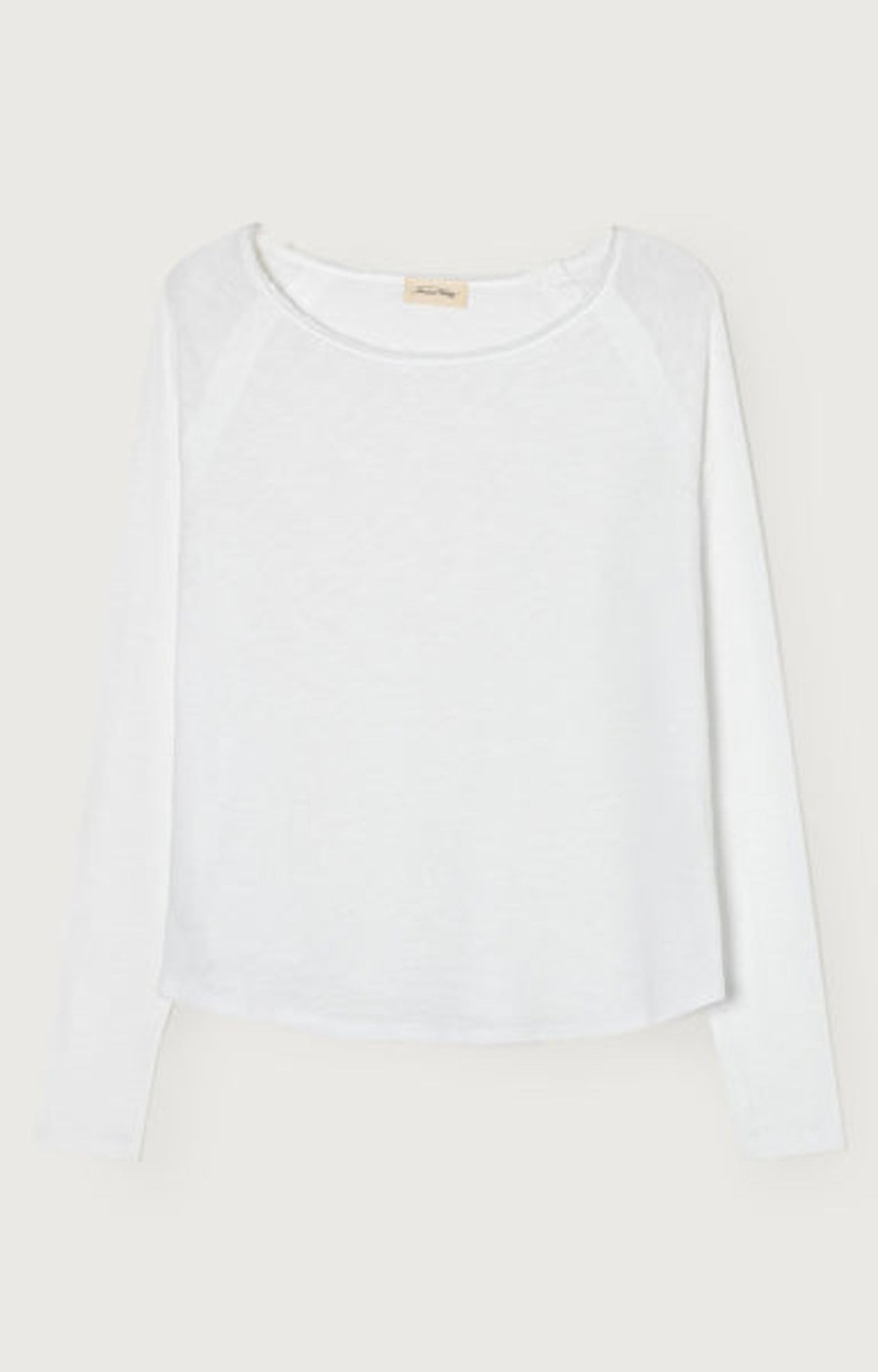 Klaer American Vintage Topper | Sonoma Longsleeve O-Neck Blanc