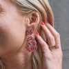 Tilbehor Caroline Svedbom | Hanna Earrings Gold Coral Combo