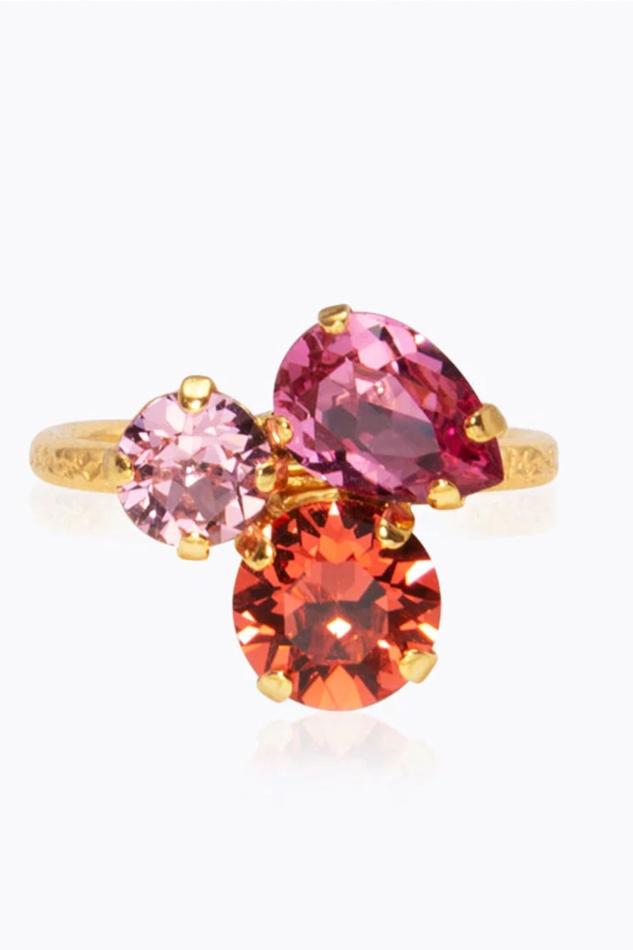 Tilbehor Caroline Svedbom | Colette Ring Gold Coral Combo